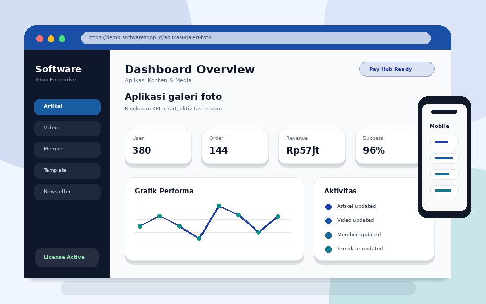 Screenshot Aplikasi galeri foto